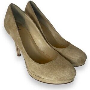 D Delicious Faux Tan Suede Pumps Heels Sz 7